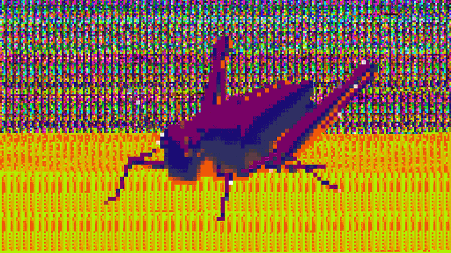 Animated GIF of The Large Marsh Grasshopper